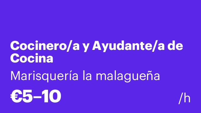 Cocinero/a y Ayudante/a de Cocina
