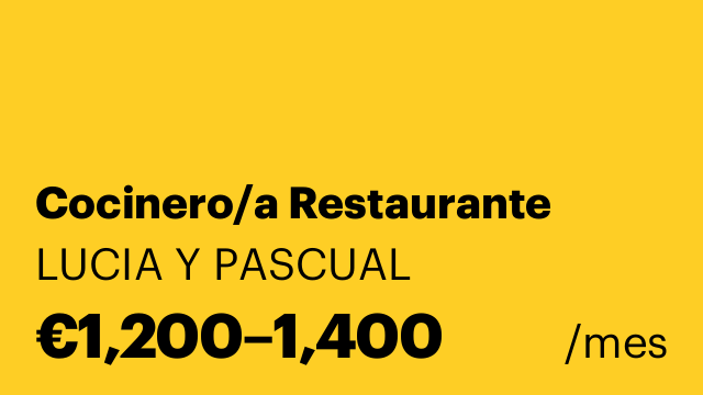 Cocinero/a Restaurante
