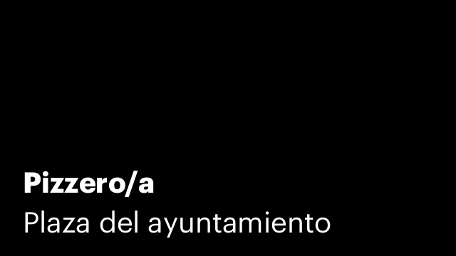 Pizzero/a