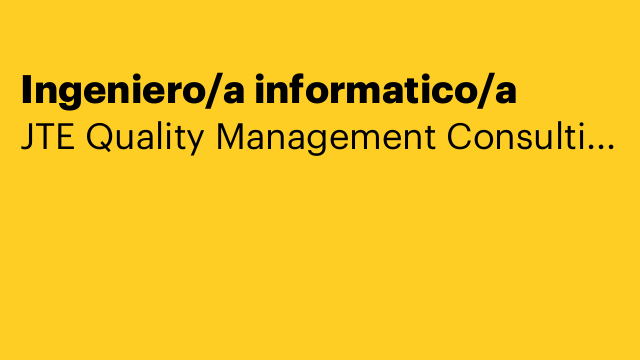 Ingeniero/a informatico/a