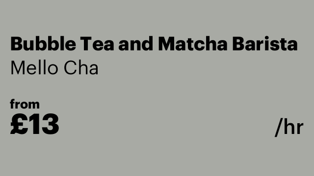 Bubble Tea and Matcha Barista