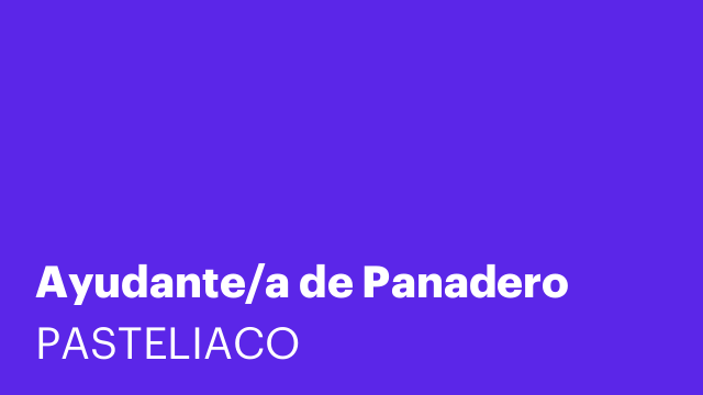 Ayudante/a de Panadero