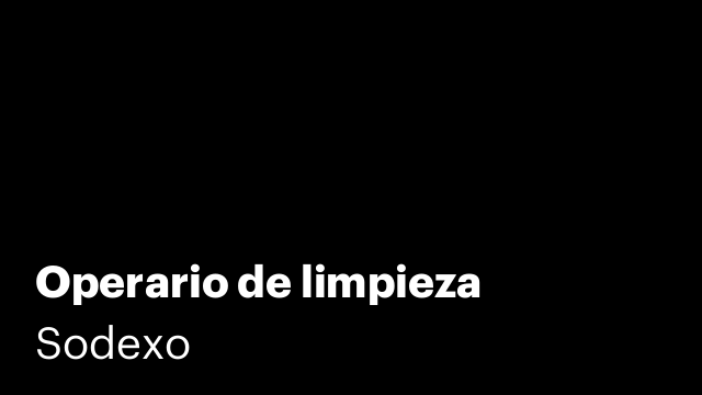 Operario de limpieza