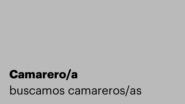 Camarero/a