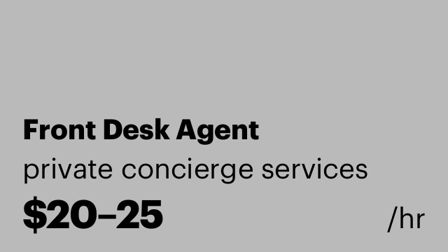 Front Desk Agent