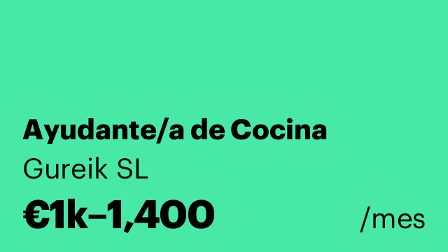 Ayudante/a de Cocina