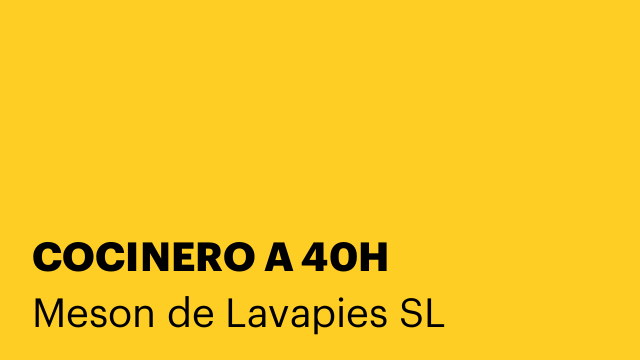 COCINERO A 40H
