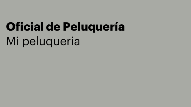 Oficial de Peluquería