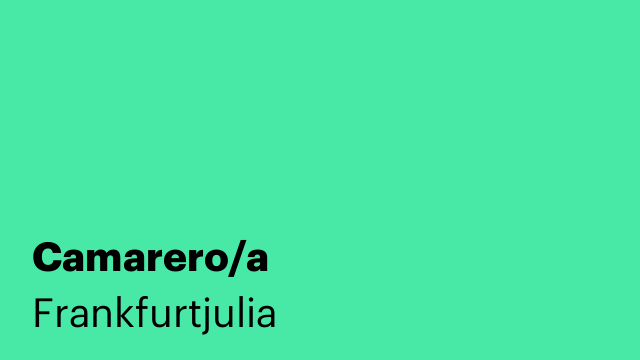 Camarero/a