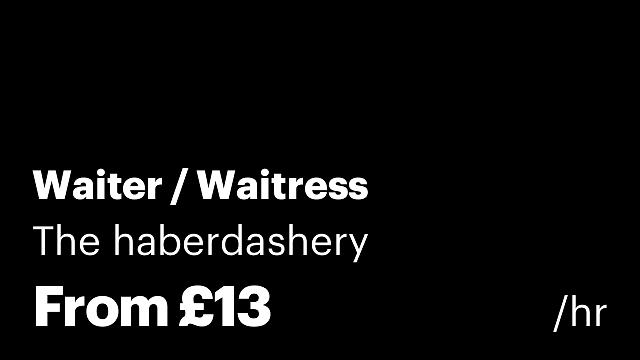 Waiter / Waitress