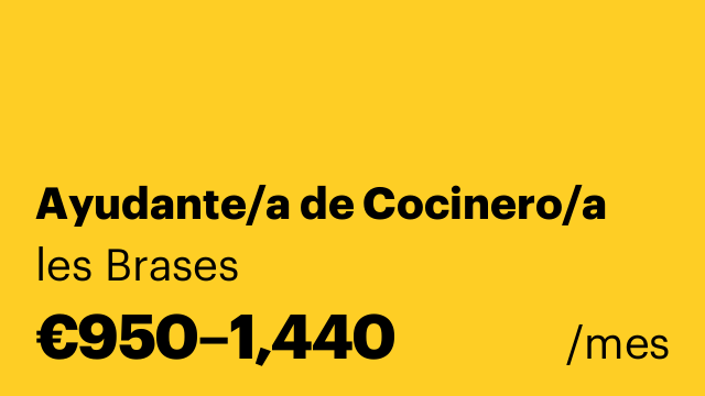 Ayudante/a de Cocinero/a