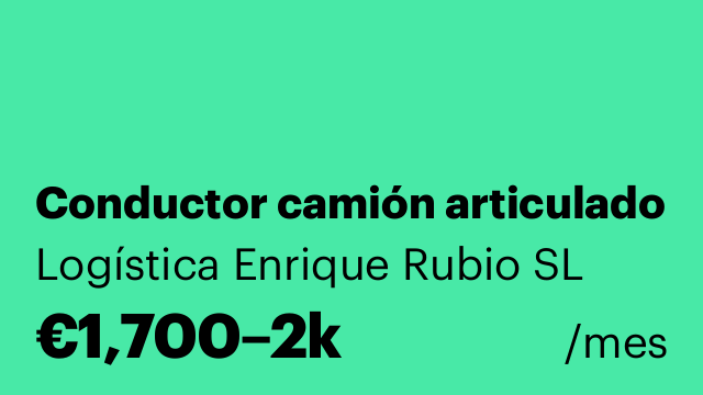 Conductor camión articulado