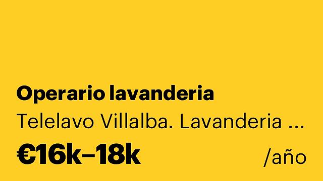 Operario lavanderia