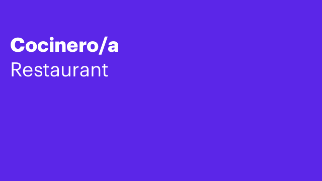 Cocinero/a