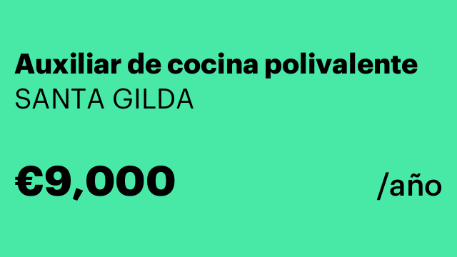 Auxiliar de cocina polivalente