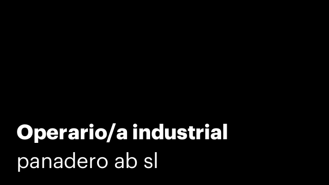 Operario/a industrial