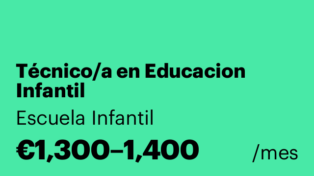 Técnico/a en Educacion Infantil