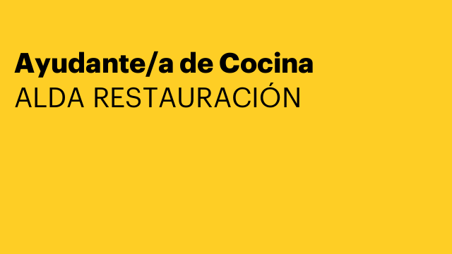 Ayudante/a de Cocina