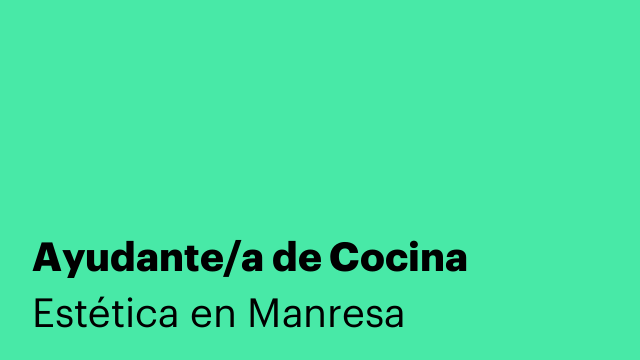 Ayudante/a de Cocina