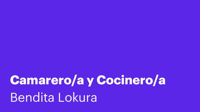 Camarero/a y Cocinero/a