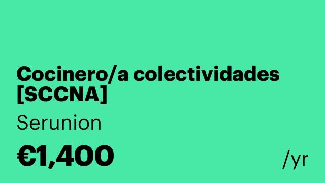 Cocinero/a colectividades [SCCNA]