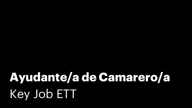 Ayudante/a de Camarero/a