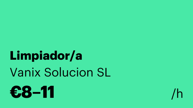 Limpiador/a