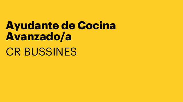 Ayudante de Cocina Avanzado/a