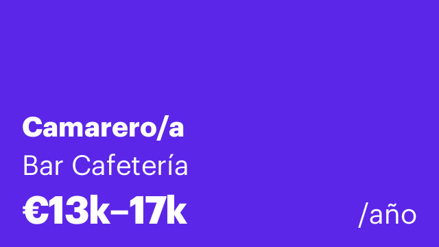 Camarero/a