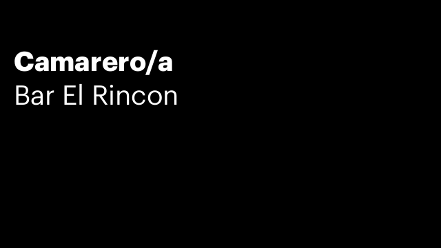 Camarero/a
