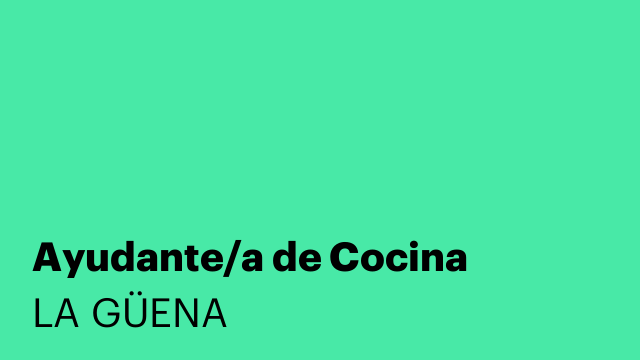 Ayudante/a de Cocina