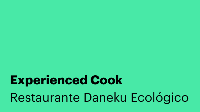 Experienced Cook