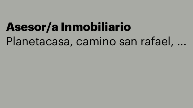 Asesor/a Inmobiliario