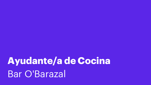 Ayudante/a de Cocina