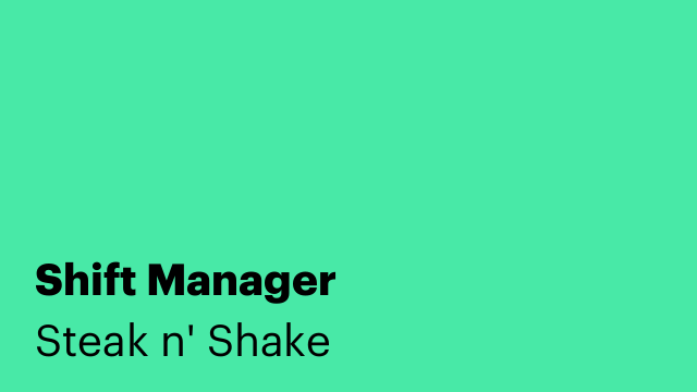 Shift Manager