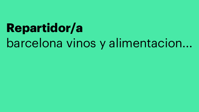 Repartidor/a