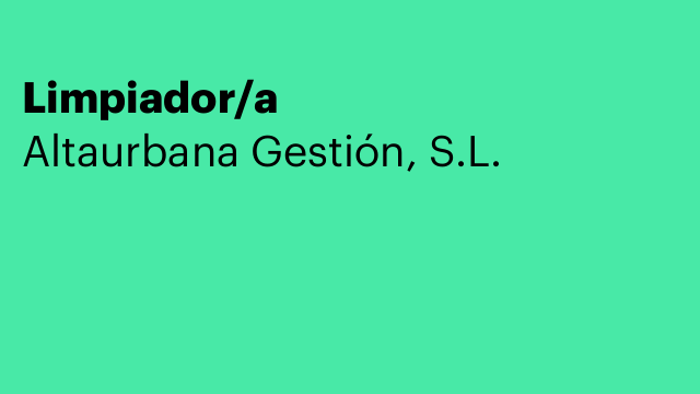 Limpiador/a