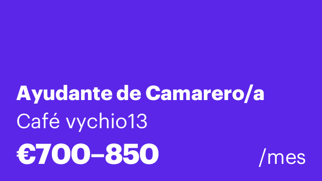 Ayudante de Camarero/a