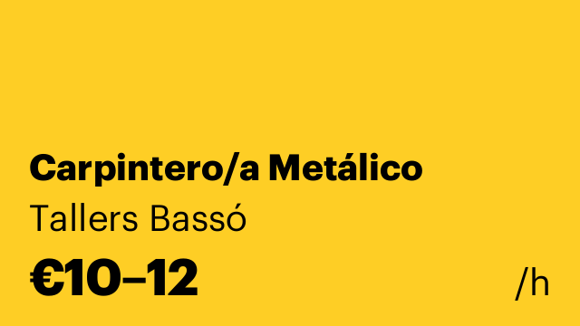 Carpintero/a Metálico