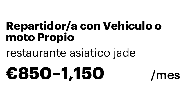Repartidor/a con Vehículo o  moto Propio