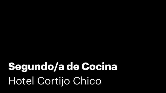 Segundo/a de Cocina