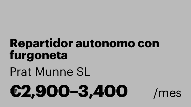 Repartidor autonomo con furgoneta