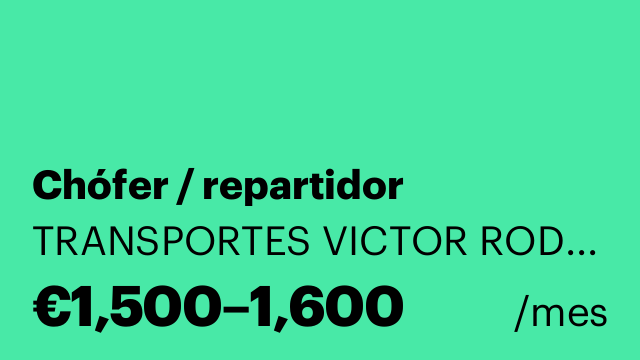 Chófer / repartidor