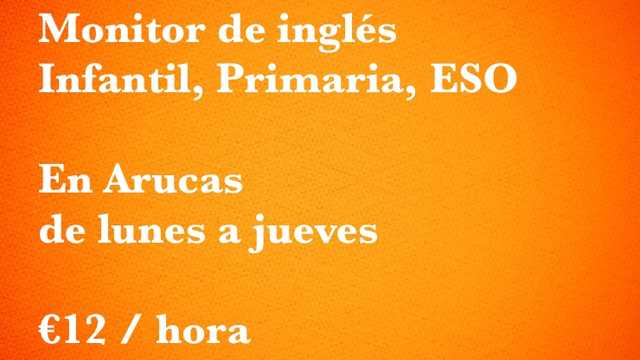 Monitor/a de inglés