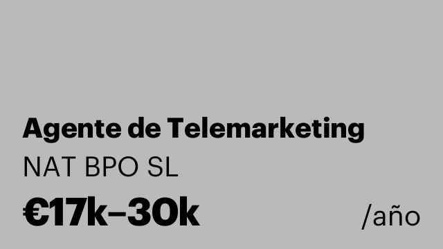 Agente de Telemarketing