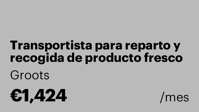 Transportista para reparto y recogida de producto fresco