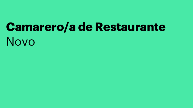 Camarero/a de Restaurante