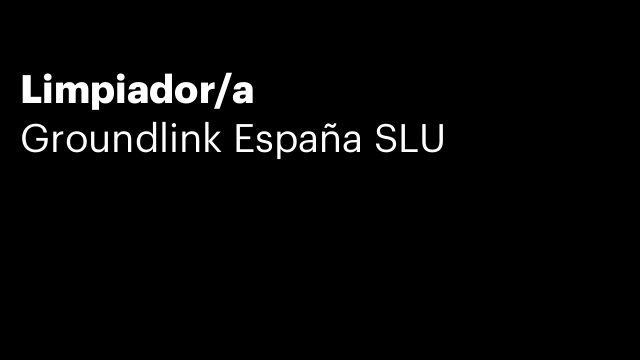 Limpiador/a