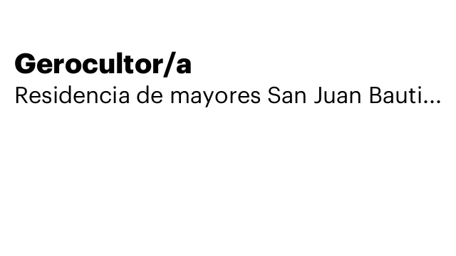 Gerocultor/a
