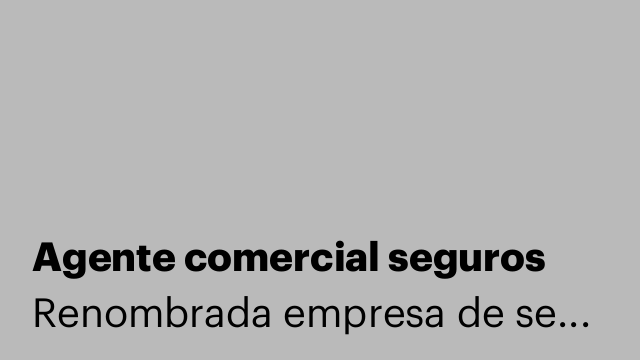 Agente comercial seguros